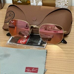 Rayban Hexagonal Flat Lenses Bronze